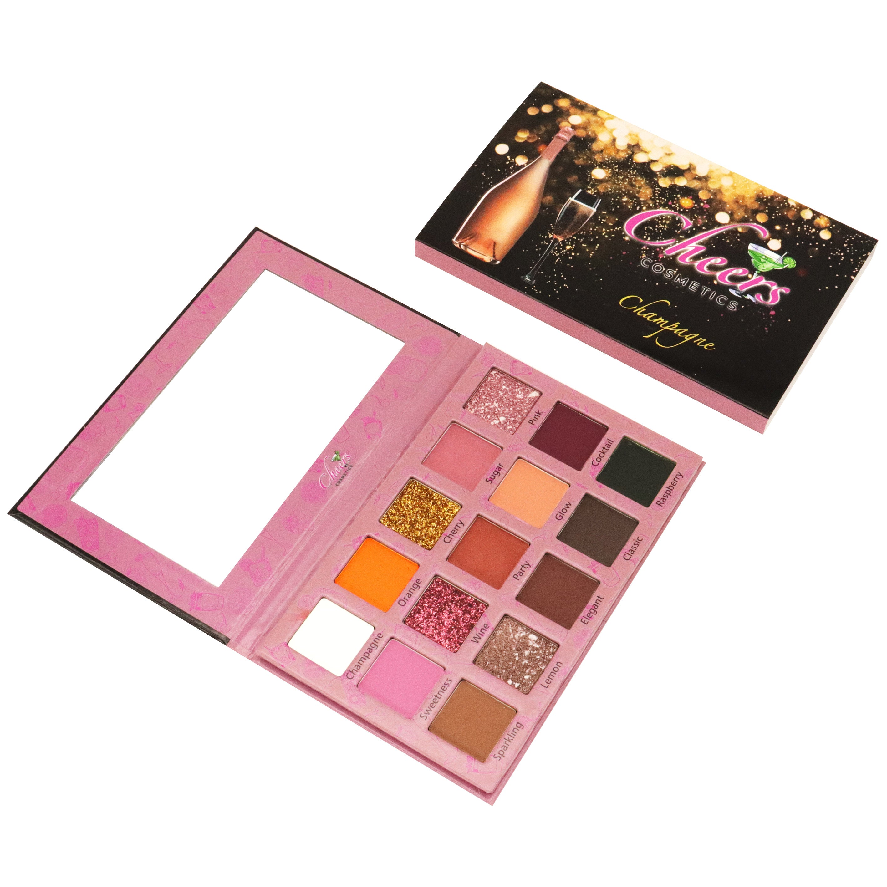 Champagne Shadow & Glitter Palette - cheerscosmetics