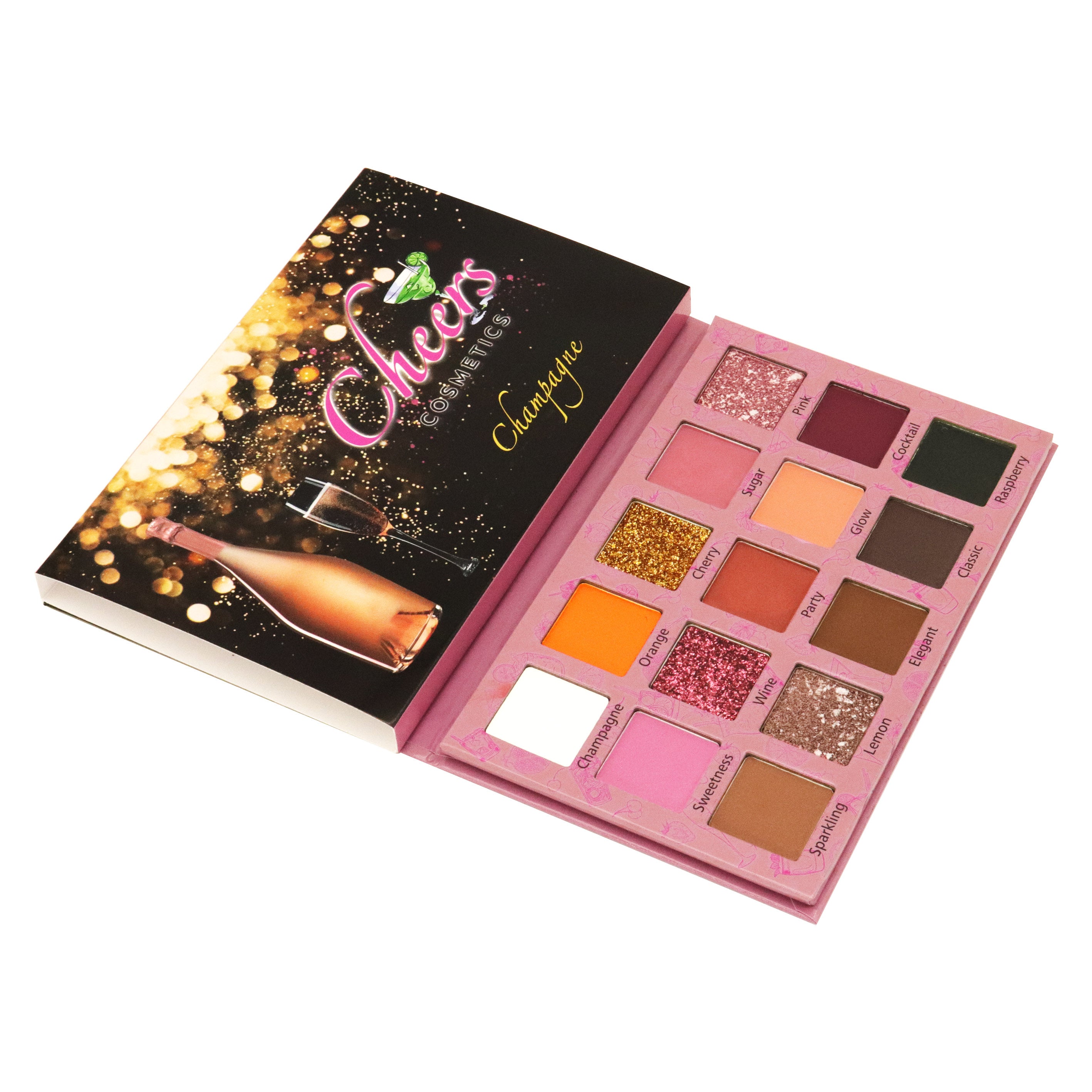 Champagne Shadow & Glitter Palette - cheerscosmetics