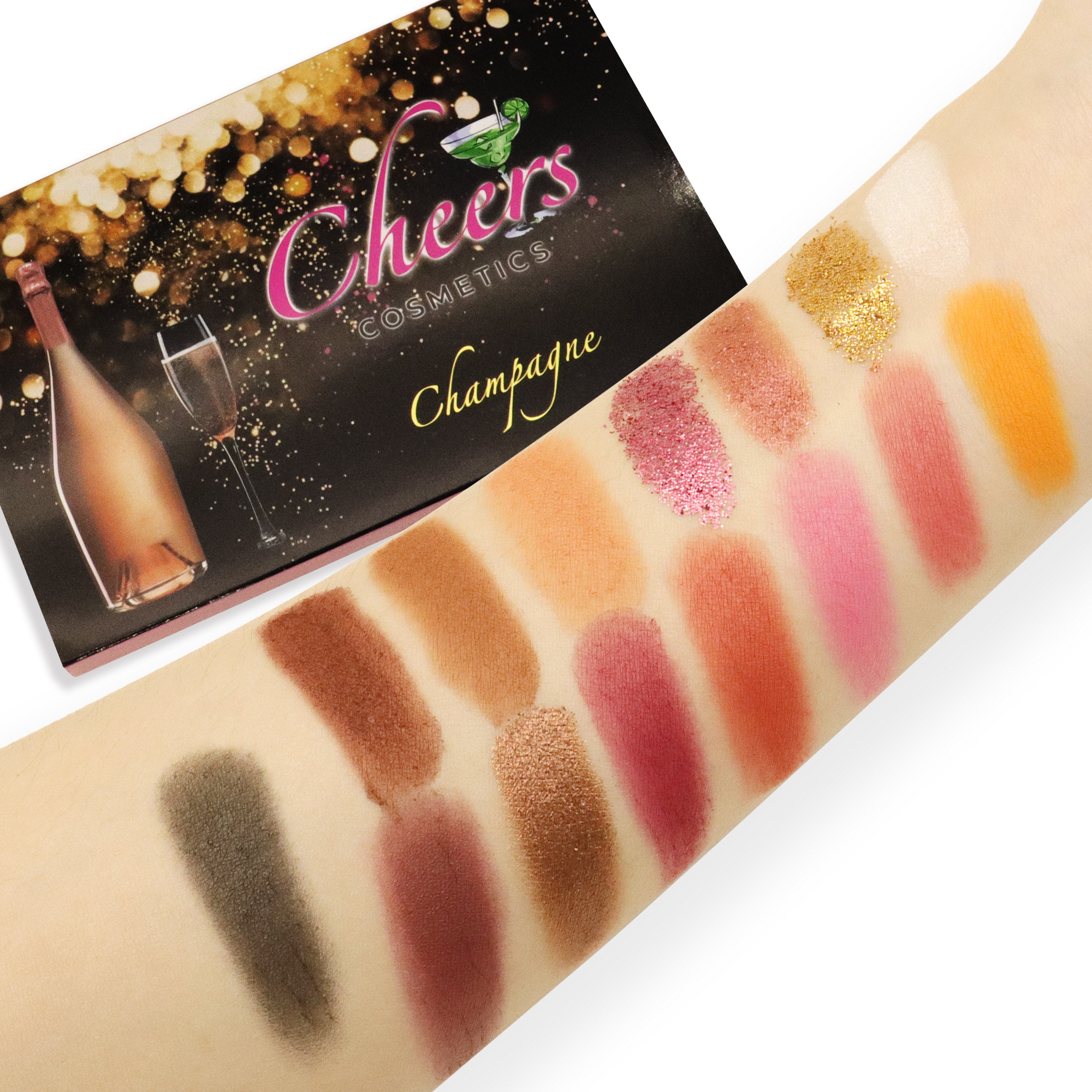 Champagne Shadow & Glitter Palette - cheerscosmetics