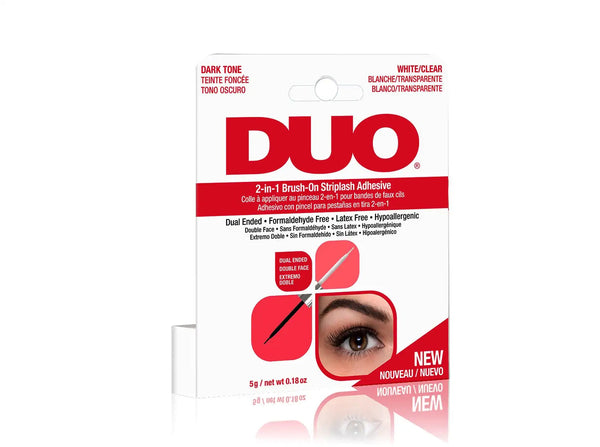 DUO 2-in-1 Brush-On Strip Lash Adhesive Clear/Black.