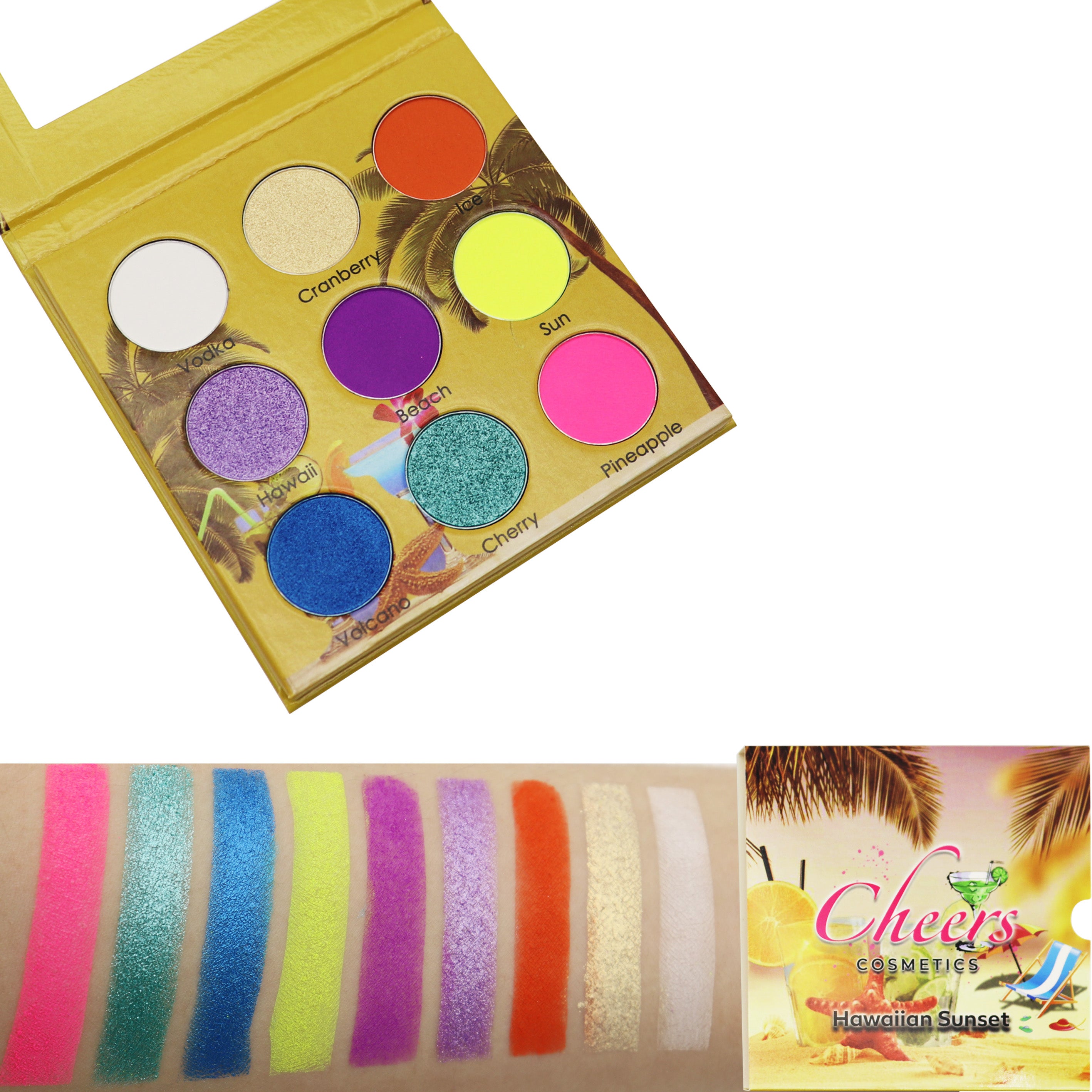 Hawaiian Sunset Eyeshadow Palette - cheerscosmetics