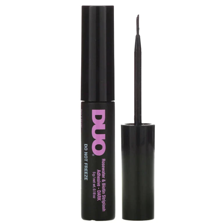 DUO Rosewater & Biotin Strip Lash Adhesive Black - cheerscosmetics